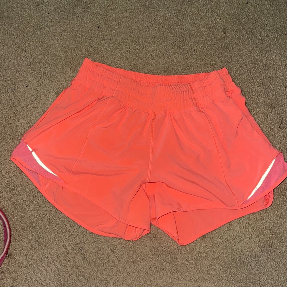 Orange/pink hotty hot lulu shorts!
